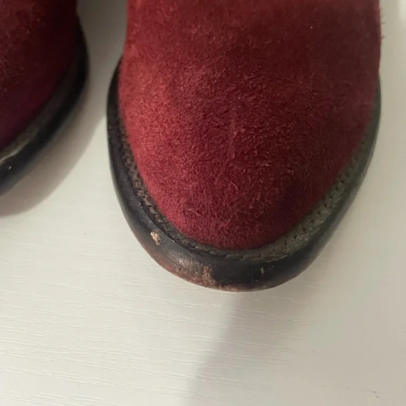 Tecovas Maroon Suede Boots - Picture 9 of 10
